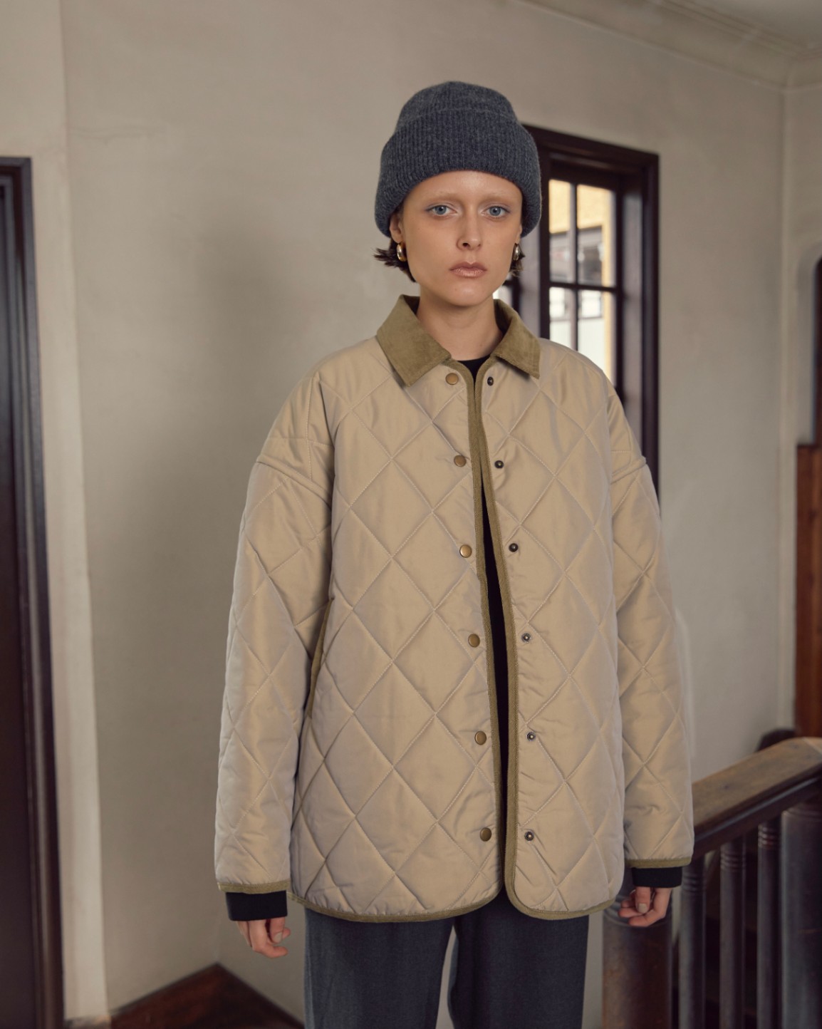 CAVEZAROSSO カベサロッソ　コーデュロイカラーキルトブルゾン サンプル品＞コーデュロイカラーキルトブルゾン/CAVEZA ROSSO