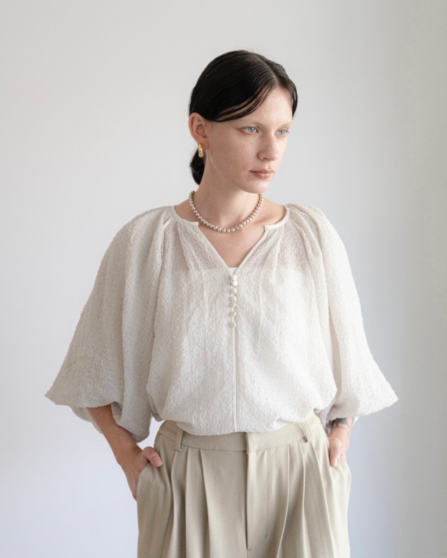 CAVEZA ROSSO 8/7発売 タフタバルーンベアトップ 新品/送料込み CAVEZA ROSSO 8/7発売 タフタバルーンベアトップ 新品/送料込み