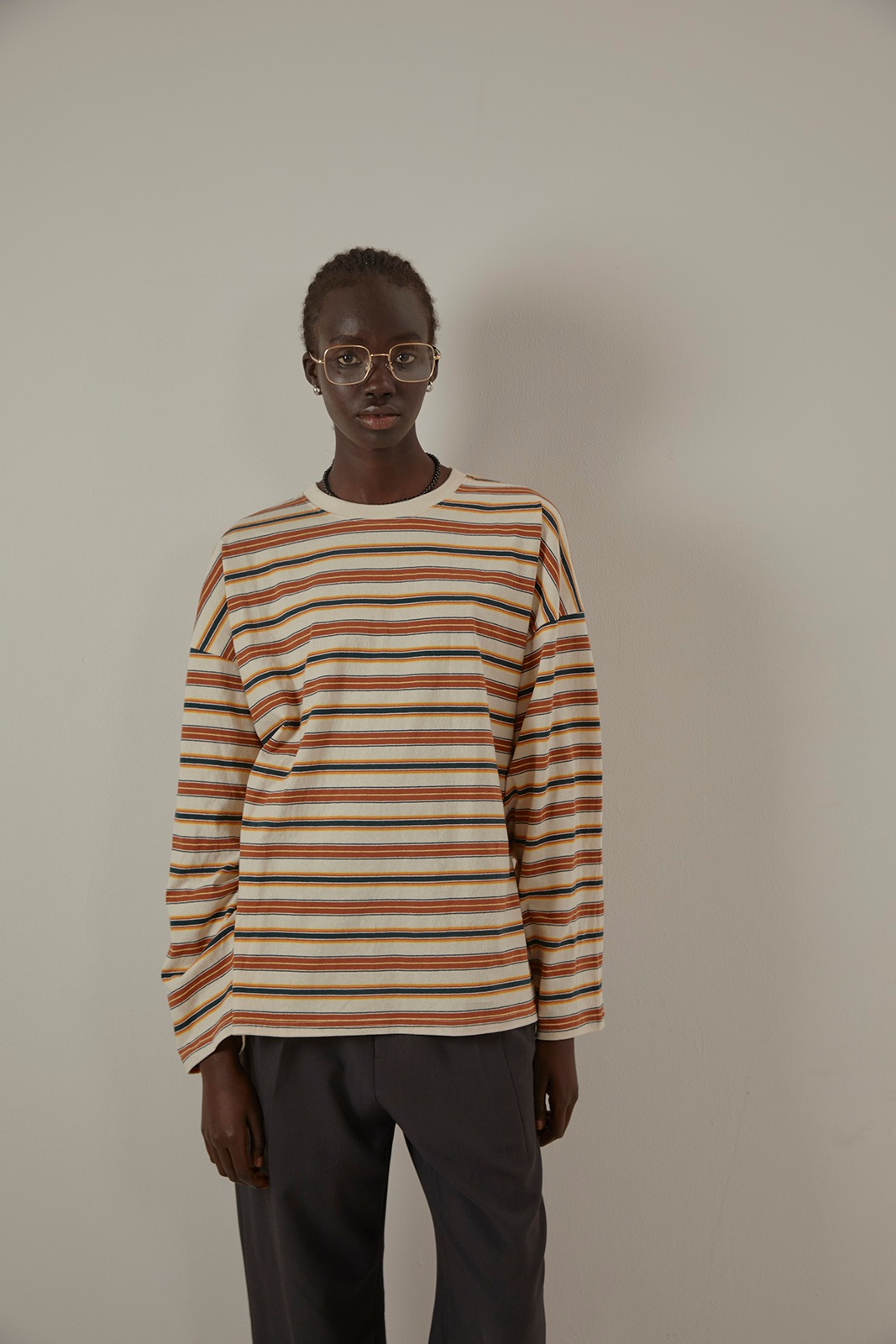 マルチボーダーＴシャツ/CAVEZA ROSSO/カベサロッソ CAVEZA ROSSO - マルチボーダーTシャツ (ブラウン) | Sir online