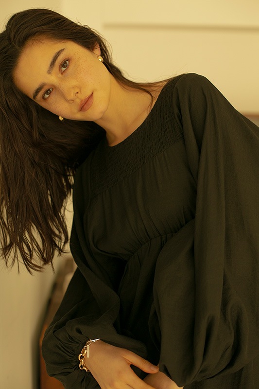 ボリュームスリーブシャーリングワンピース/CAVEZA ROSSO/カベサロッソ  