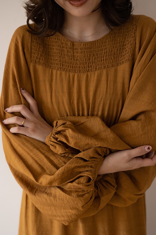 ボリュームスリーブシャーリングワンピース/CAVEZA ROSSO/カベサロッソ  