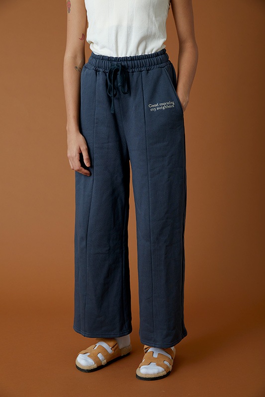 センターシームワイドスウェットロゴパンツ/CAVEZA ROSSO/カベサロッソ  