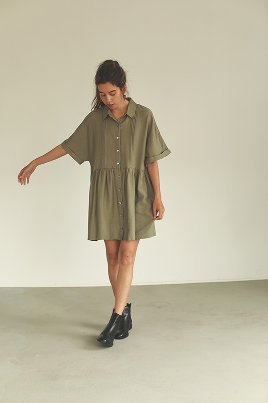 ピンタックミニシャツワンピース Caveza Rosso カベサロッソ All Item Caveza Rosso