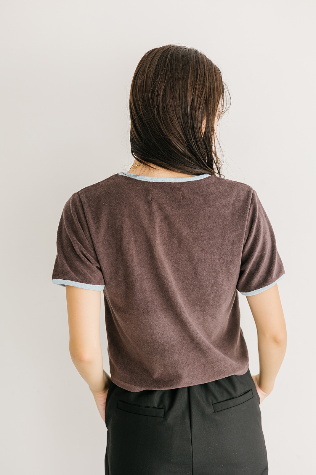 6/26 19:00再販＞バイカラーパイルTシャツ/CAVEZA ROSSO