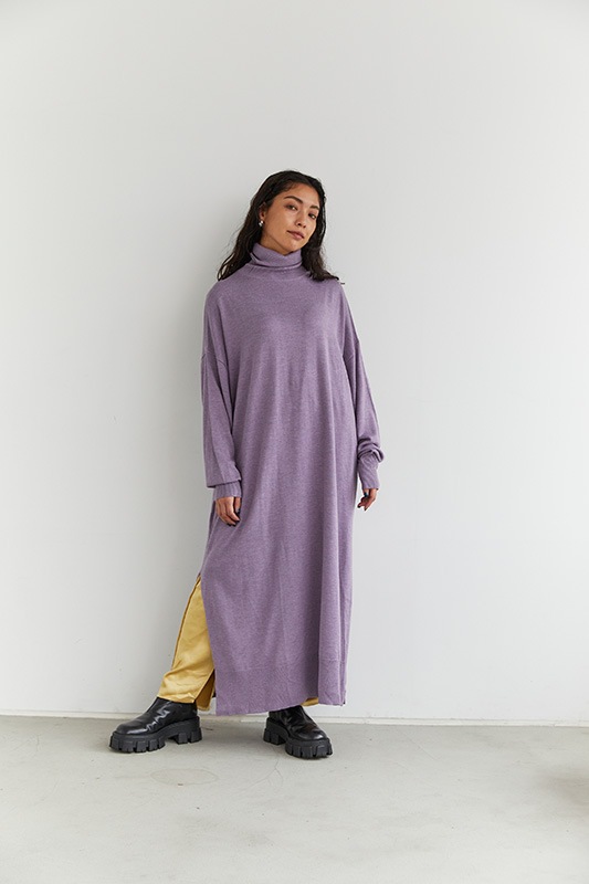タートルネックロングニットワンピース Caveza Rosso カベサロッソ New Caveza Rosso