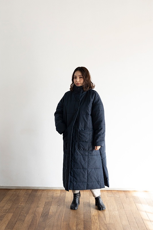 caveza rosso スクエアキルティングロングコート CAVEZA ROSSO スクエアキルティング中綿ロングコート 【公式通販】