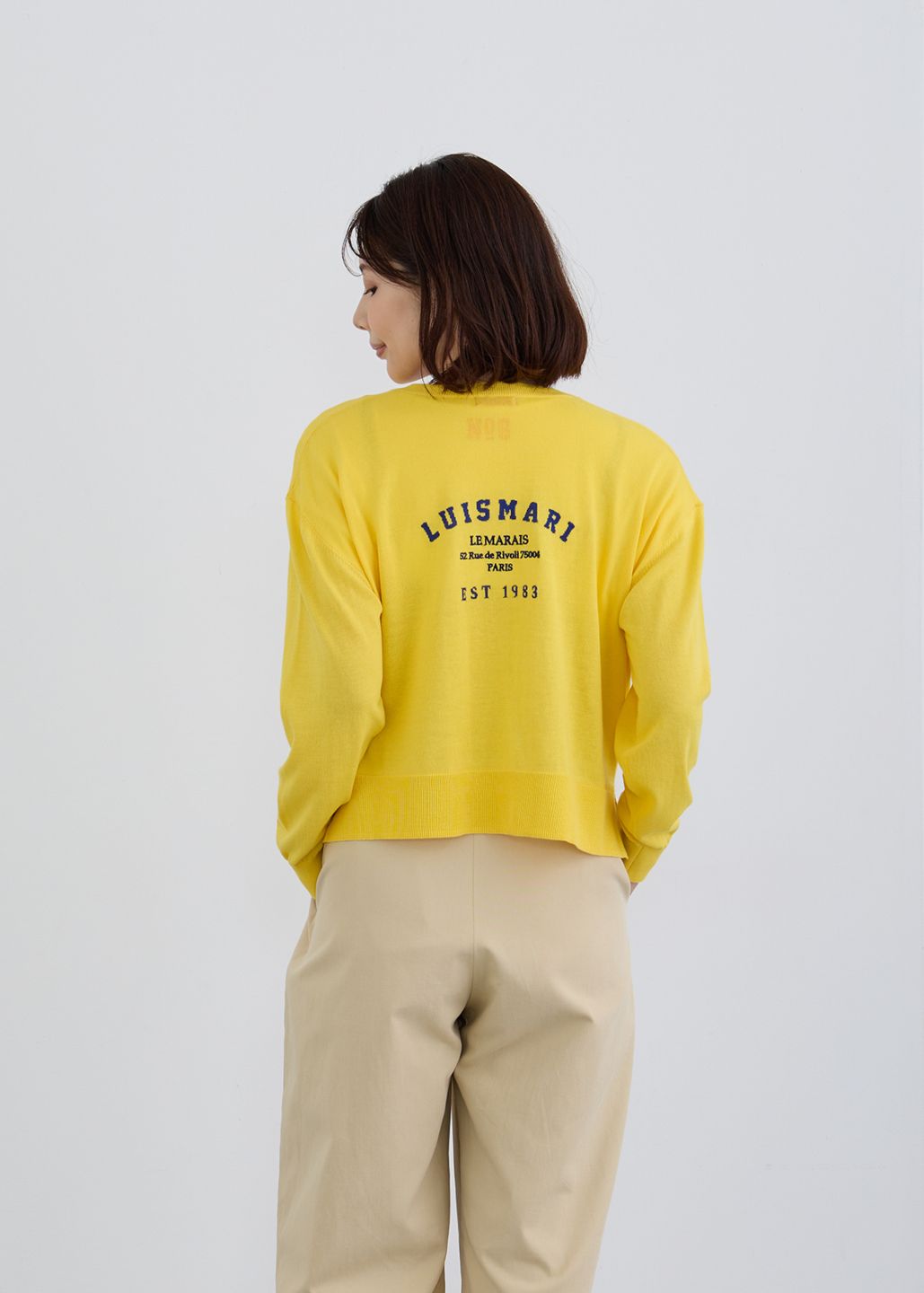 【LUISMARI】バックロゴカーディガン