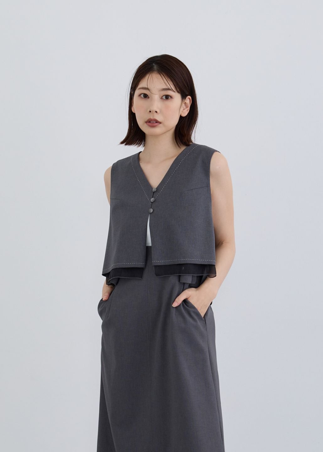 日本未入荷★Karen Millen リアルムートンジレベスト TOPS | Cour Carre an ONLINE STORE