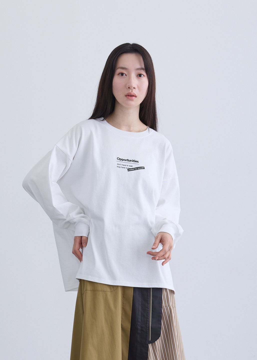 【NCN】ロゴ刺繍ロンT