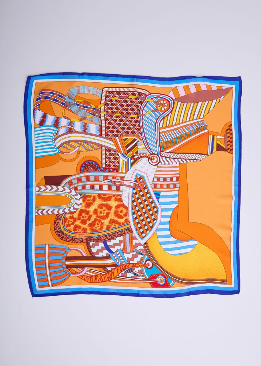 【PLUS an】シルク スカーフ