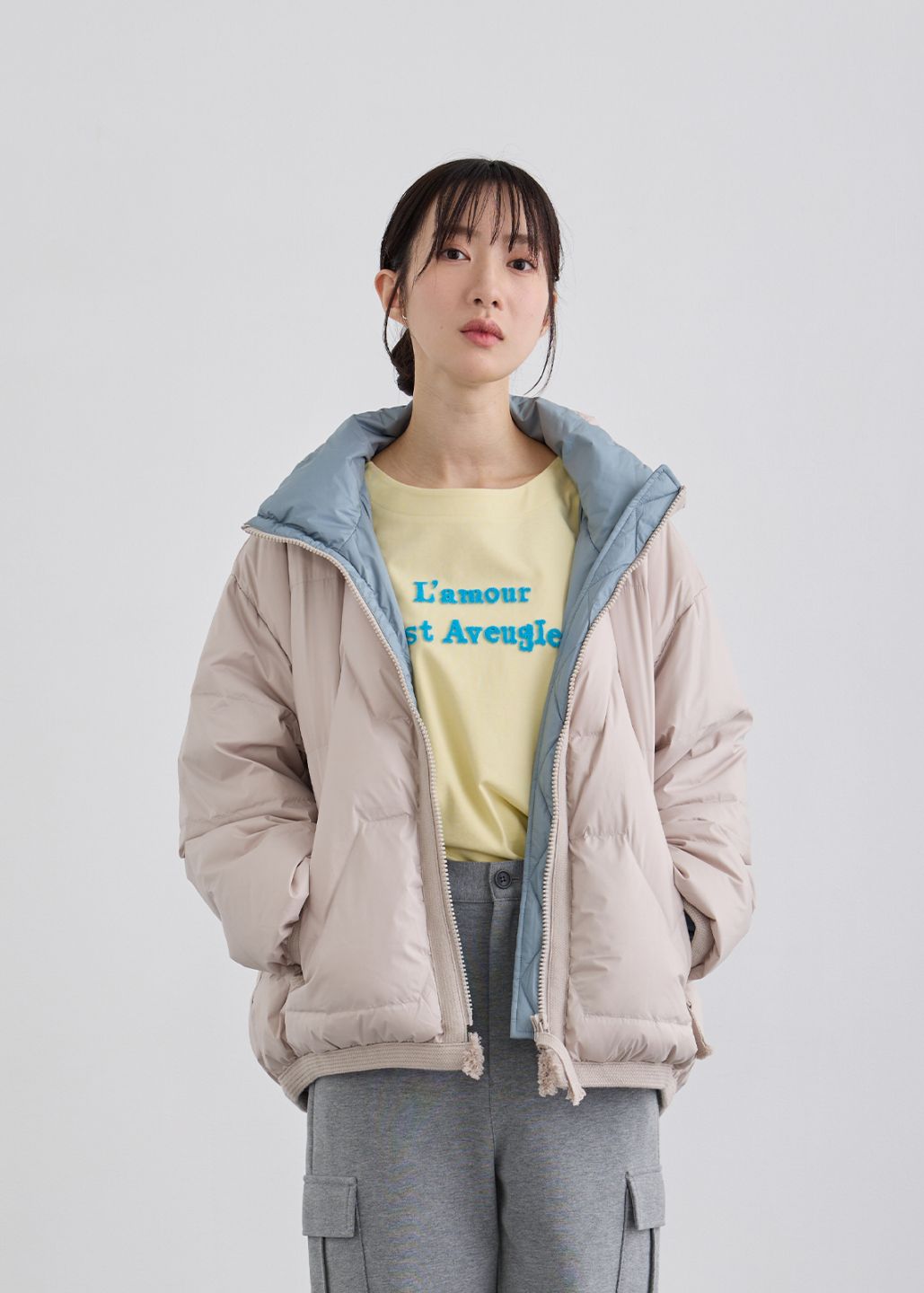 【LUISMARI】コントラスト カラー ダウン