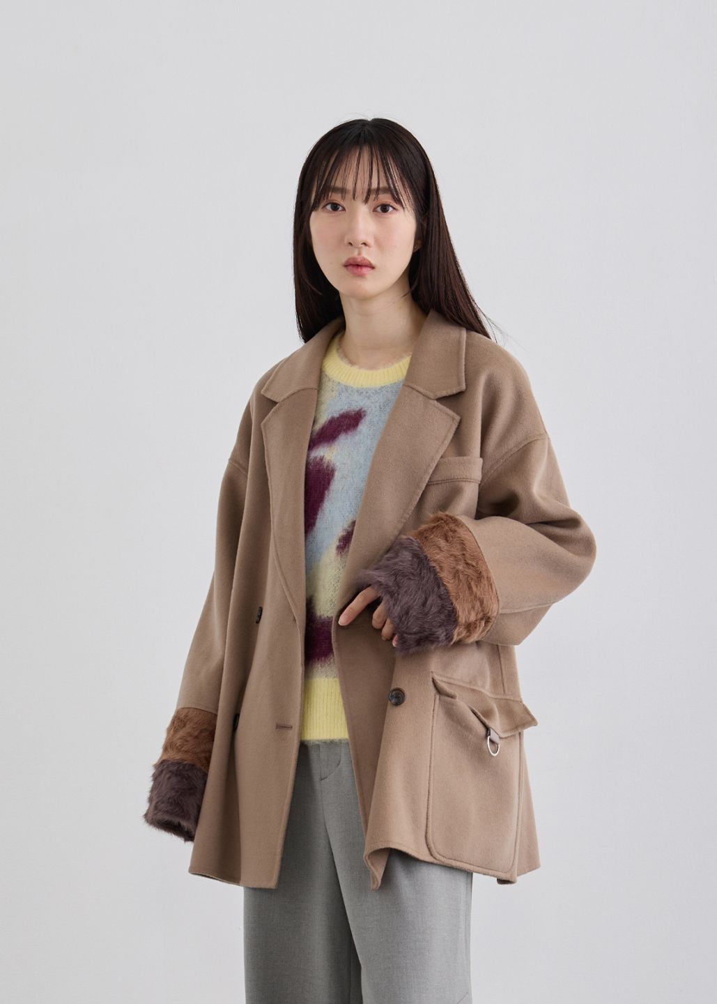 【neuf cent neuf】ダブル フェイス ミドル コート