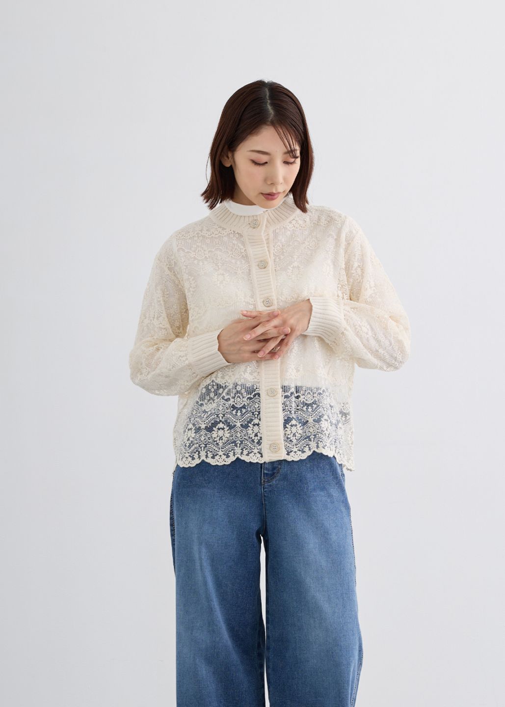 【SALE】【KOOS】レース カーディガン