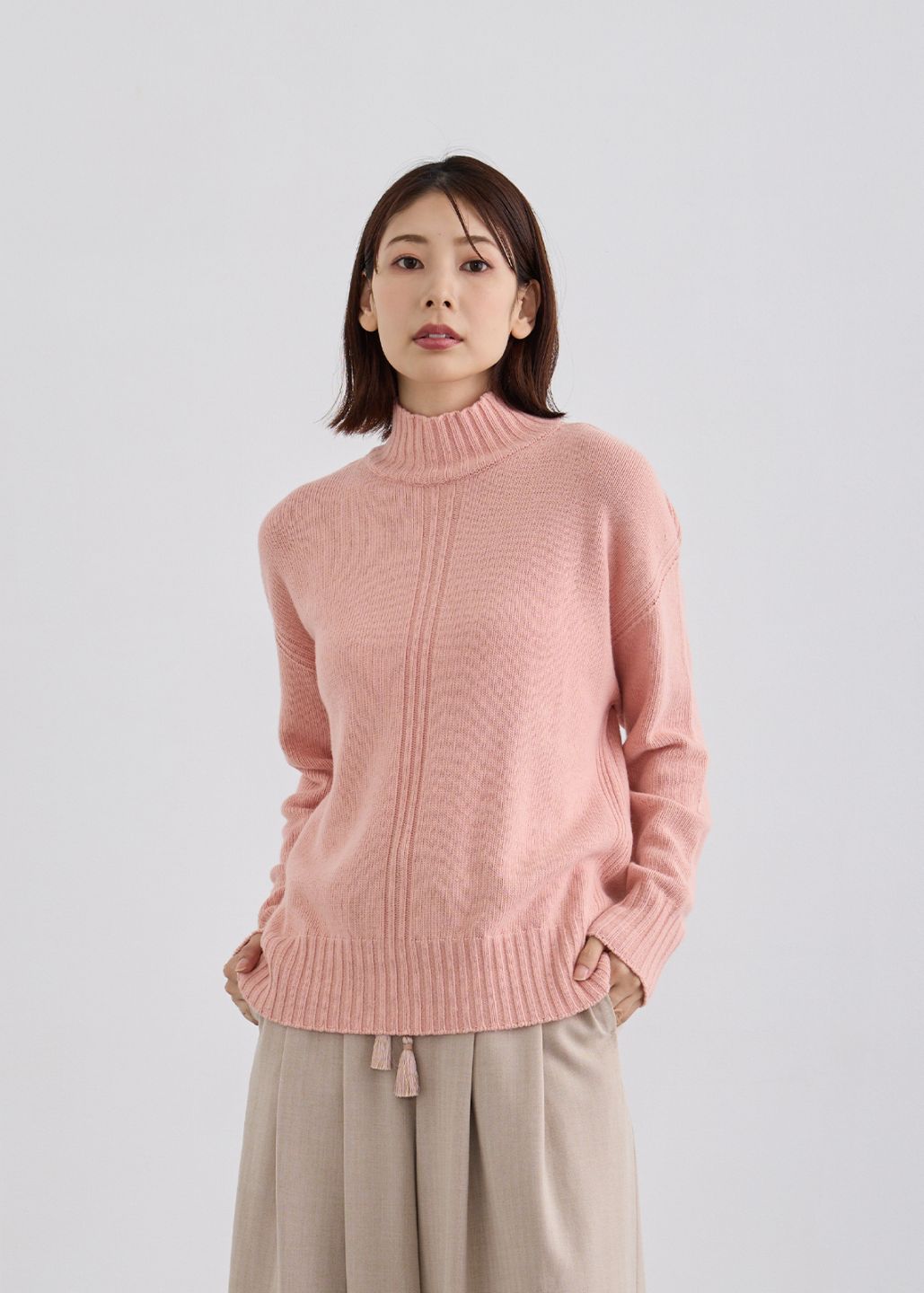 【SALE】【KOOS】イタリー製 カシミヤ混 ハイネックニット