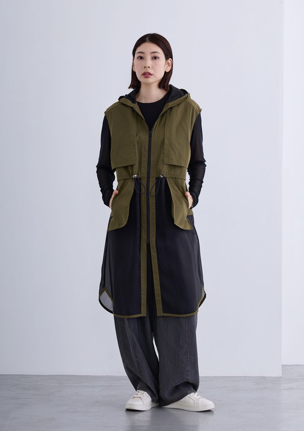 【Femicite】タフタ オーガンジー ドッキング ベスト