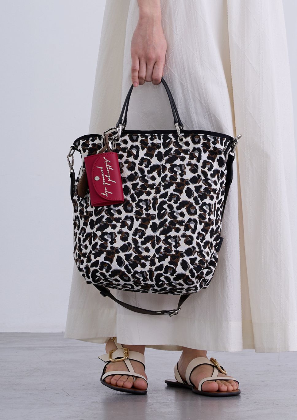 【story.】リバーシブル 2way トート バッグ〈チャーム付き〉