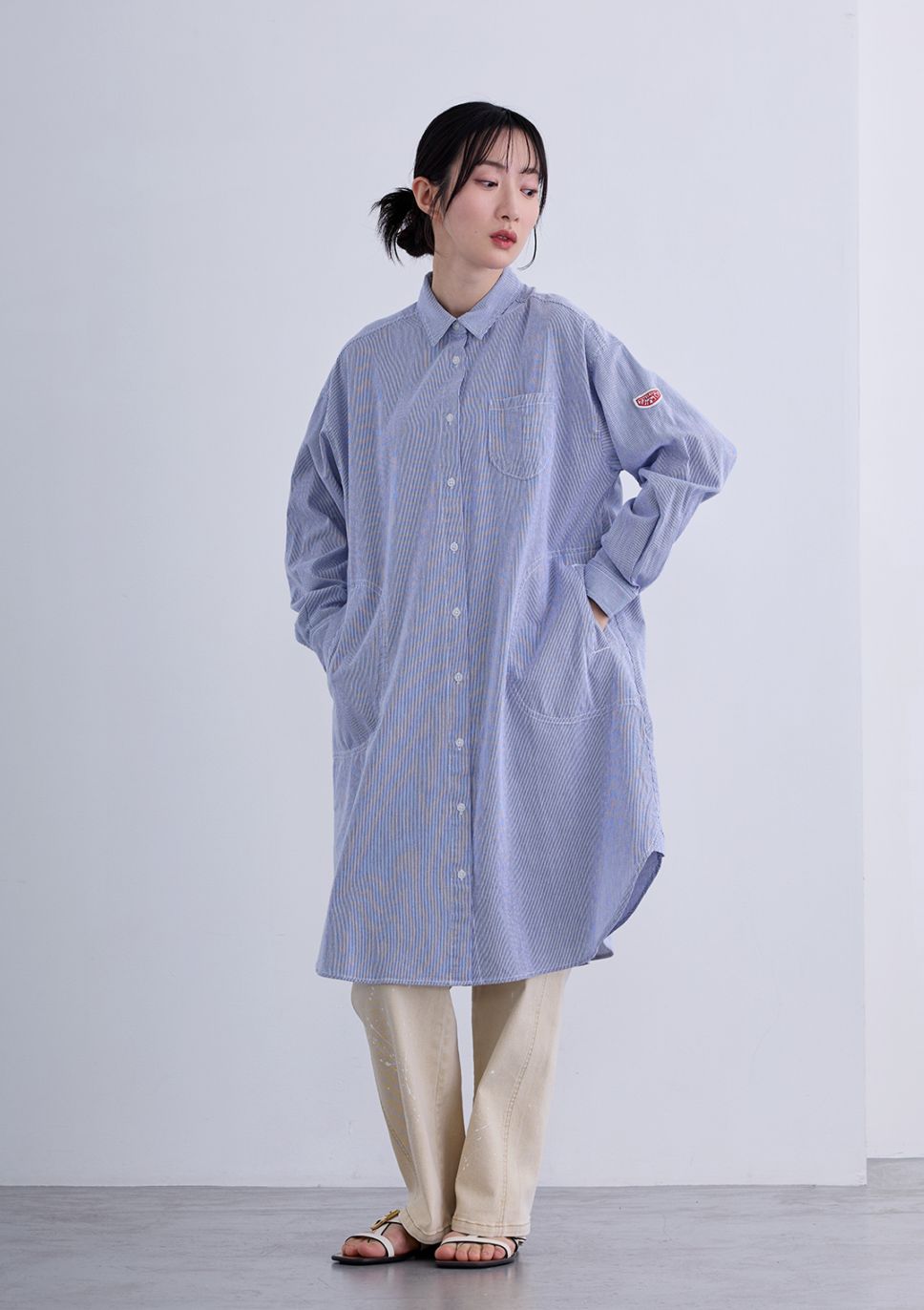 【LUIS MARI】ストライプ ロング ブラウス