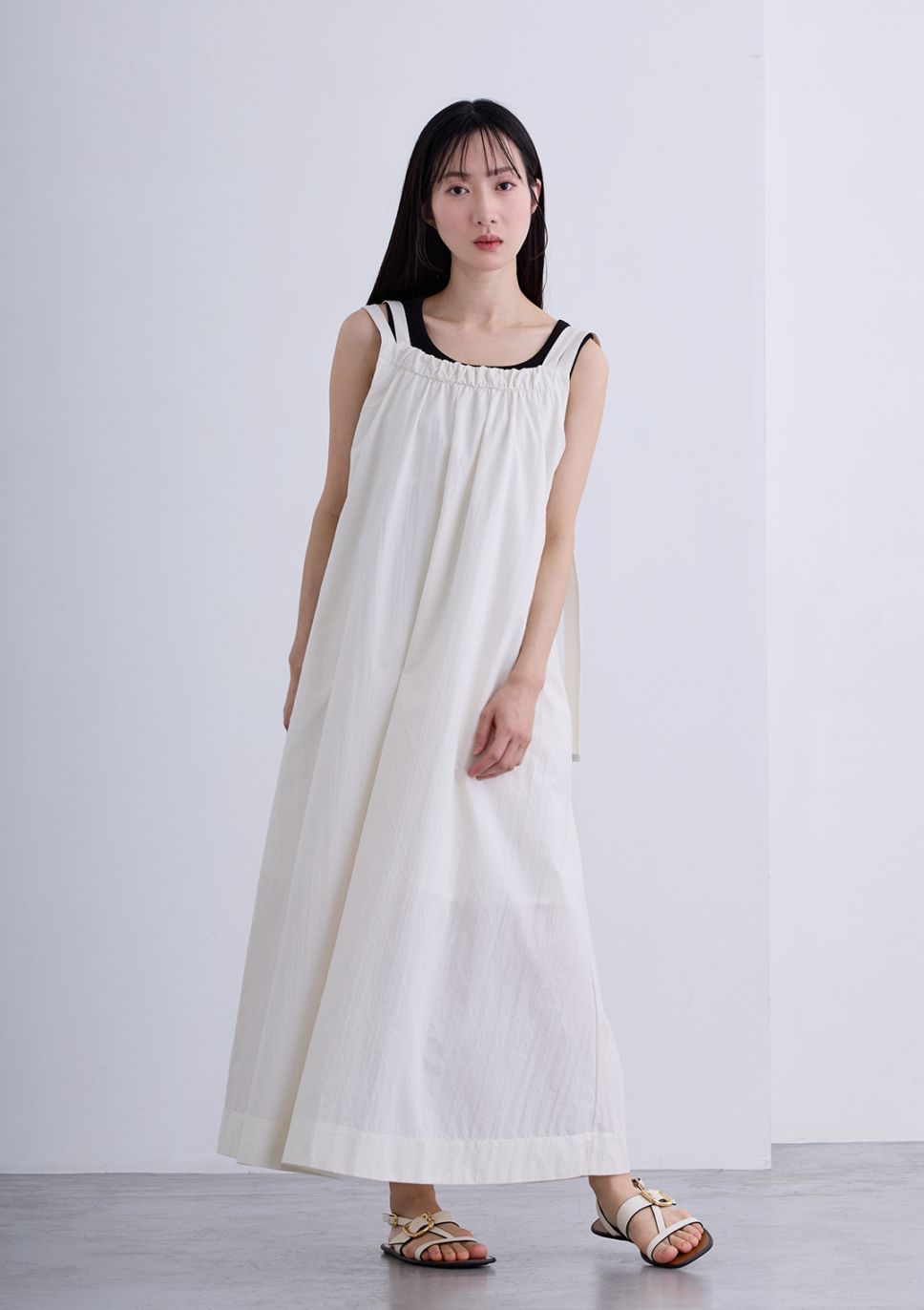 【neuf cent neuf】ギャザー ジャンパー ドレス