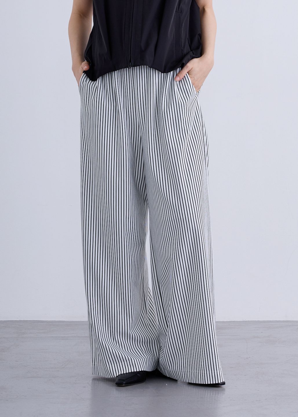 【Femicite】ストライプ ワイド パンツ