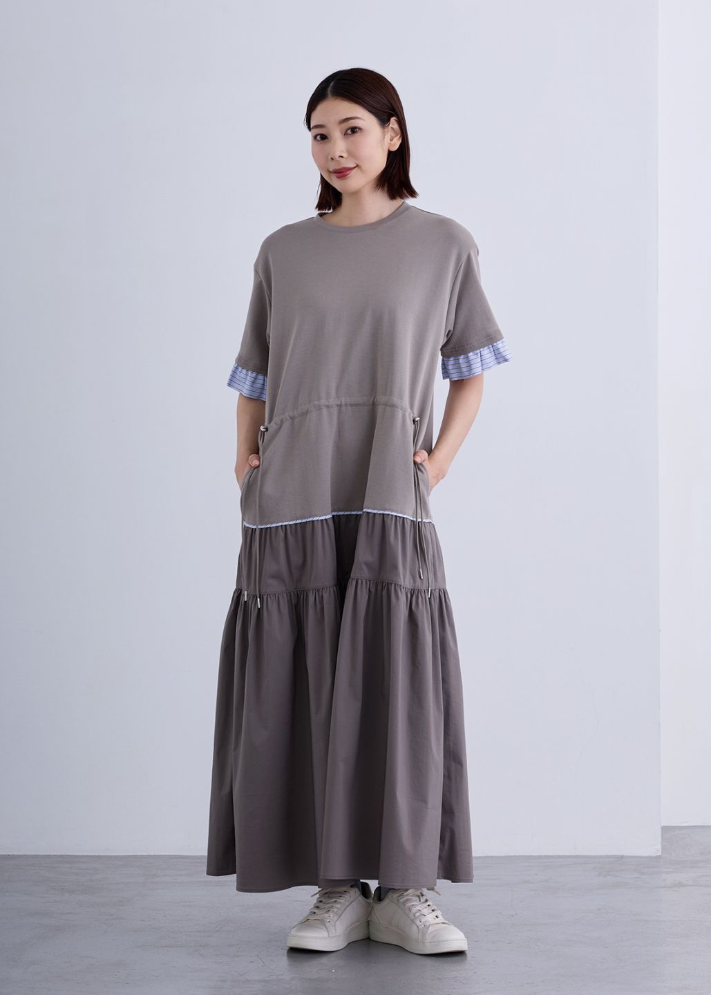 【Femicite】マルチ ストライプ ワンピース