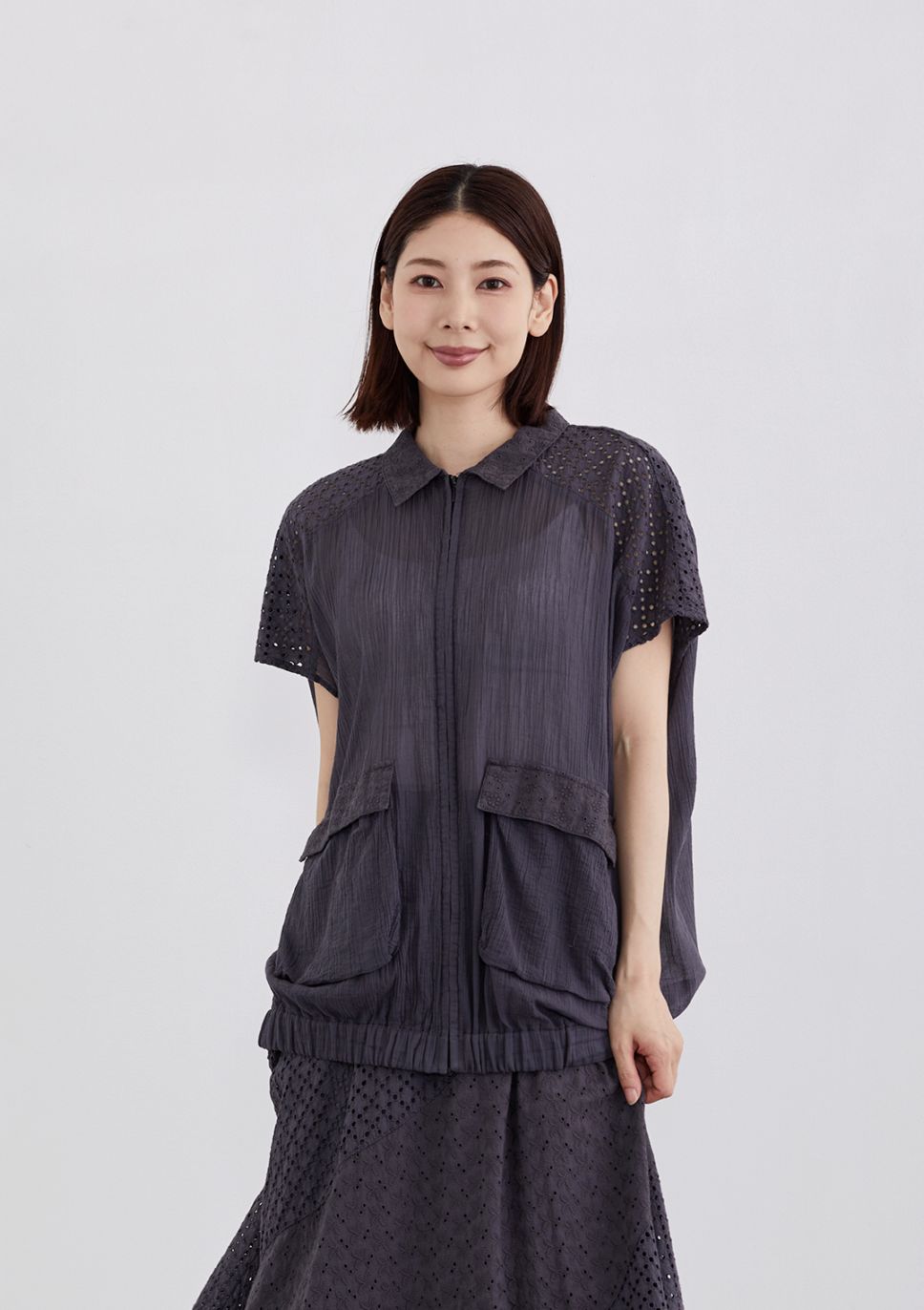 ライトブルー ジャケット サイズ38　クールカレアン　メアリー NEW ARRIVAL | Cour Carre an ONLINE STORE