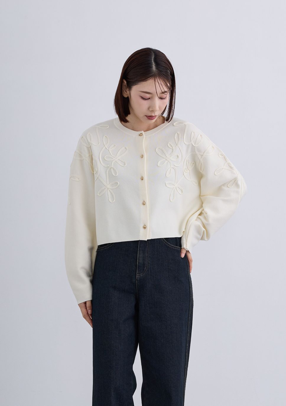 【SUMMER SALE】【KOOS】コード レース カーディガン