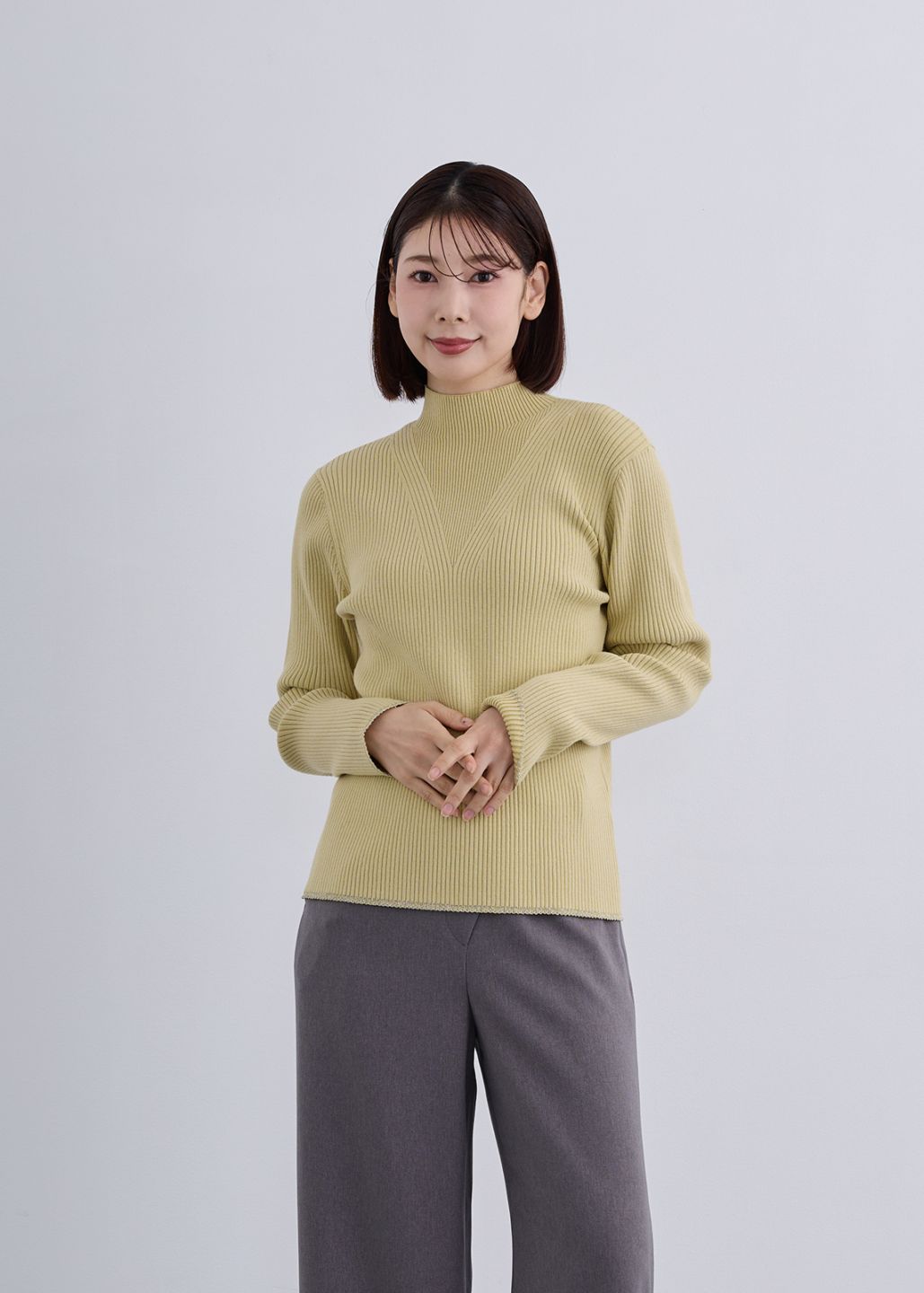 【SUMMER SALE】【KOOS】ラメ ライン リブ ニット