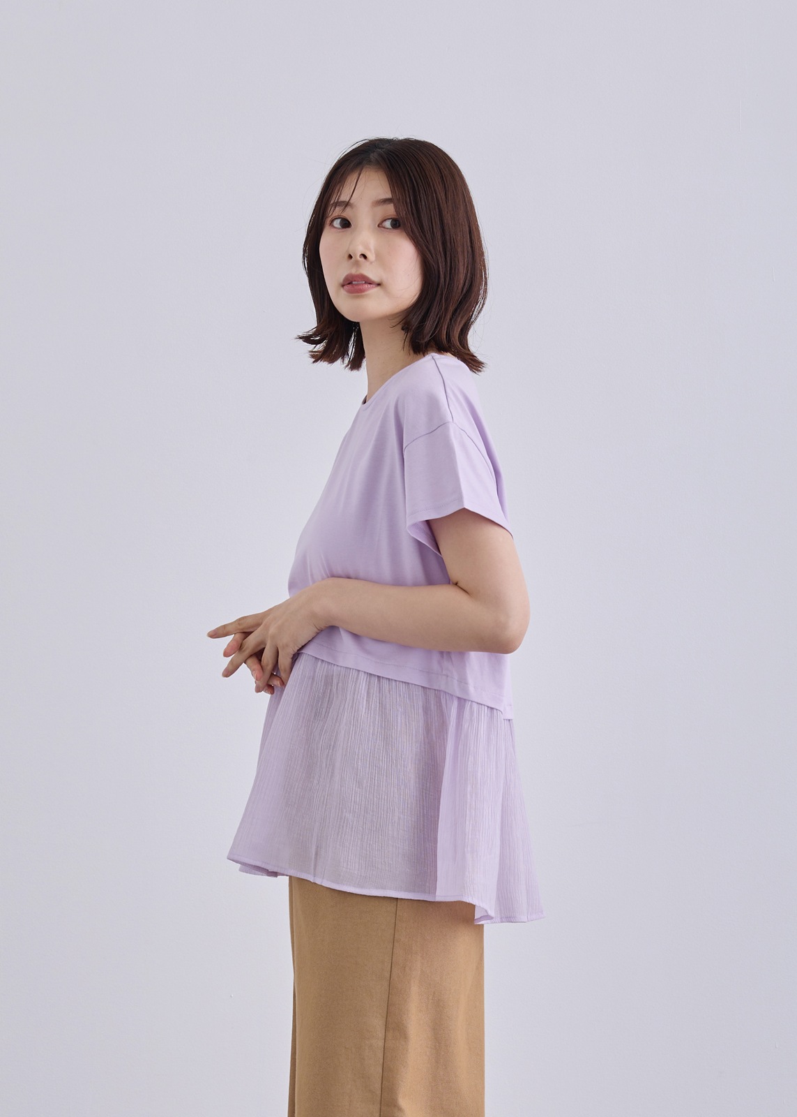 【KOOS】シアー ペプラム　カットソー