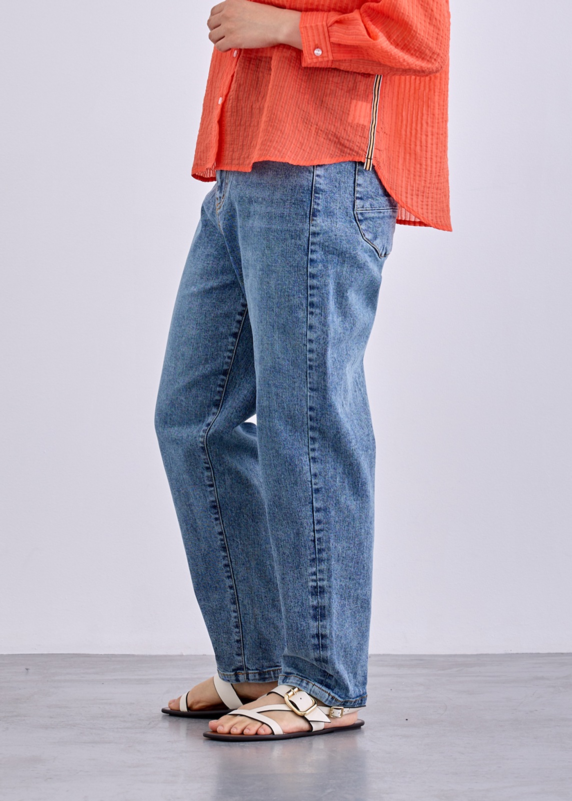 【LUISMARI】サイド テープ デニム