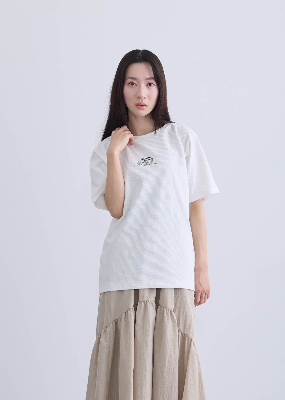 【Femicite】バスケット コットン Tシャツ