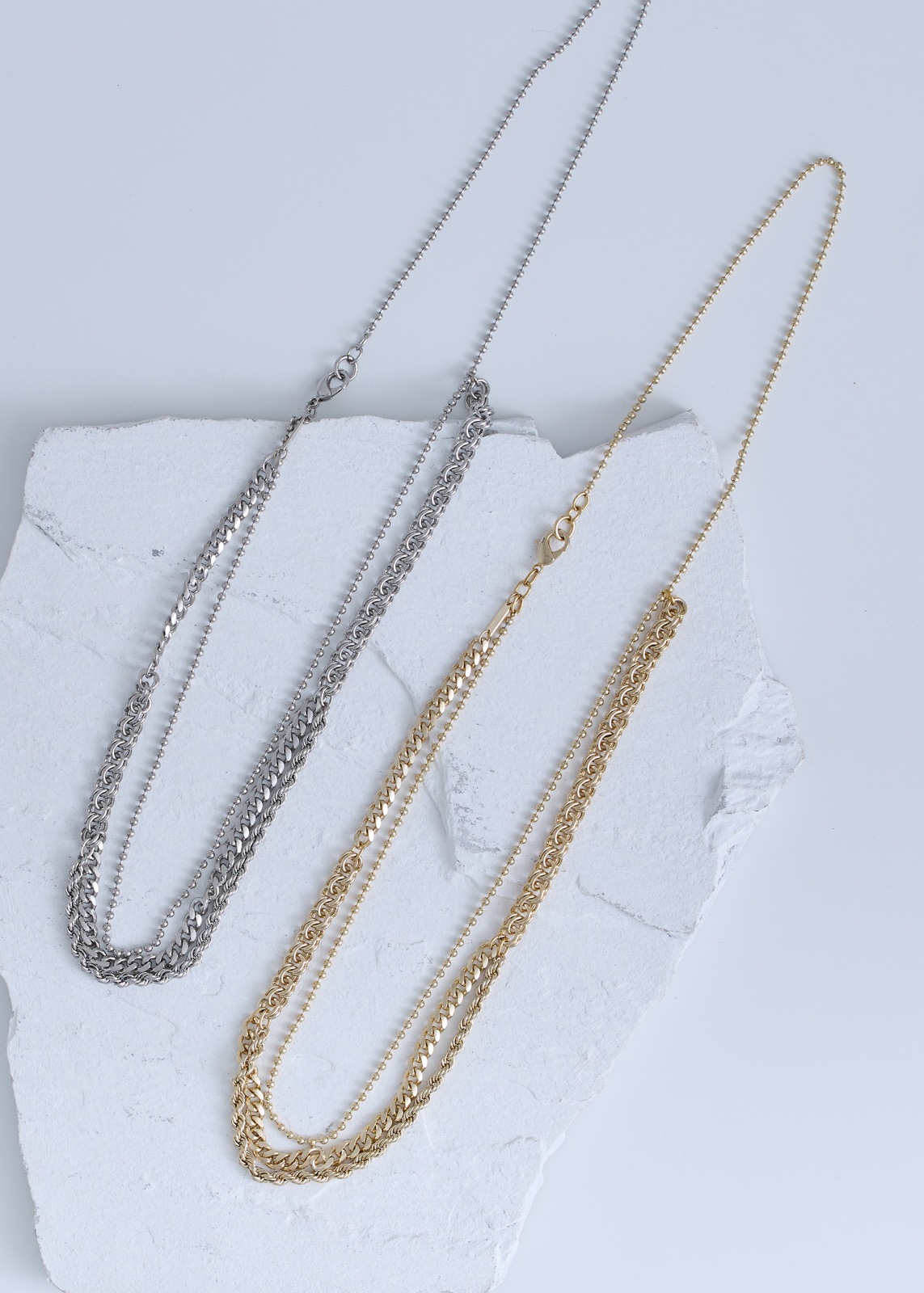 【Sea`ds Mara】レイヤー チェーン ロング ネックレス