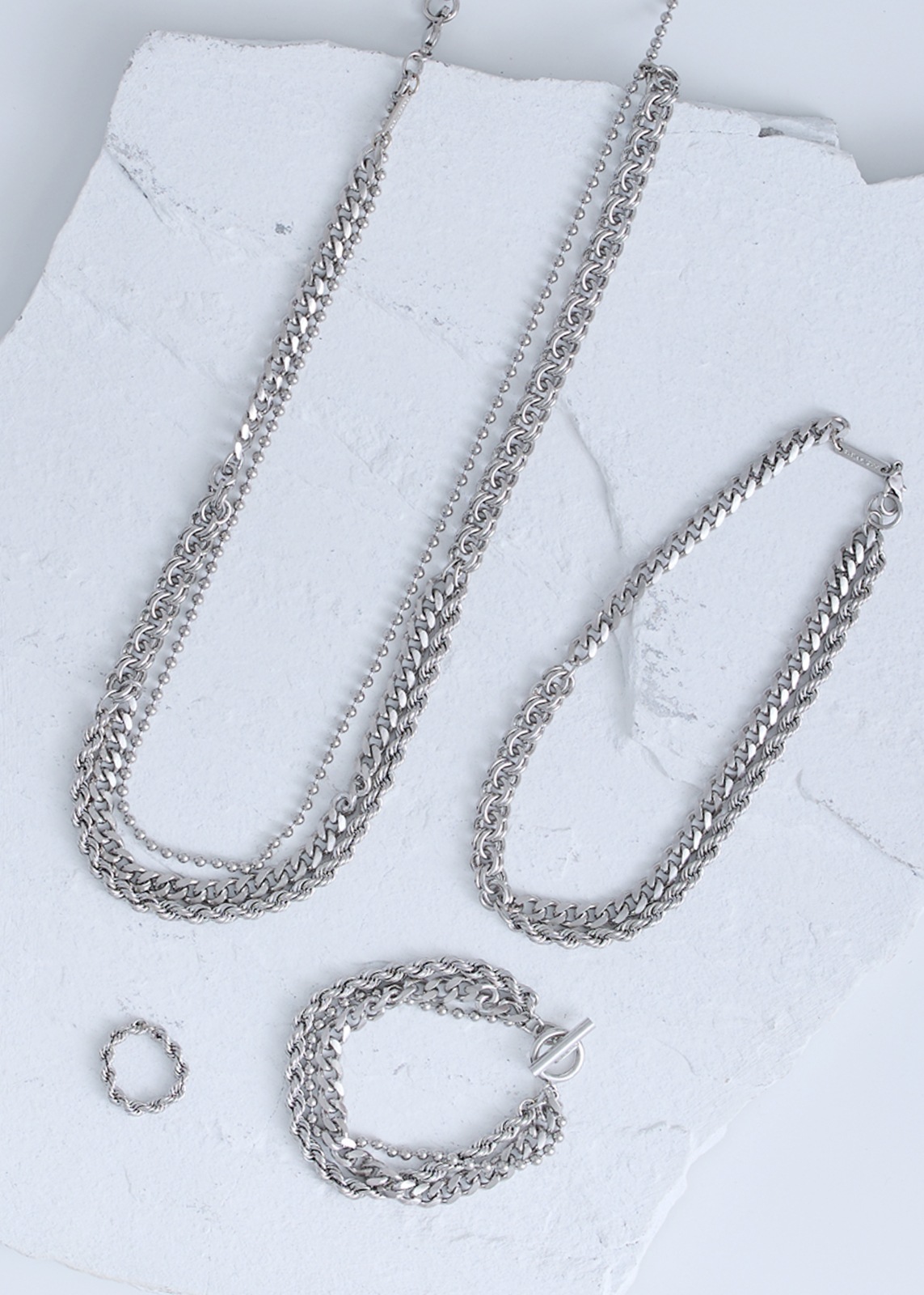 【Sea`ds Mara】レイヤー チェーン ロング ネックレス