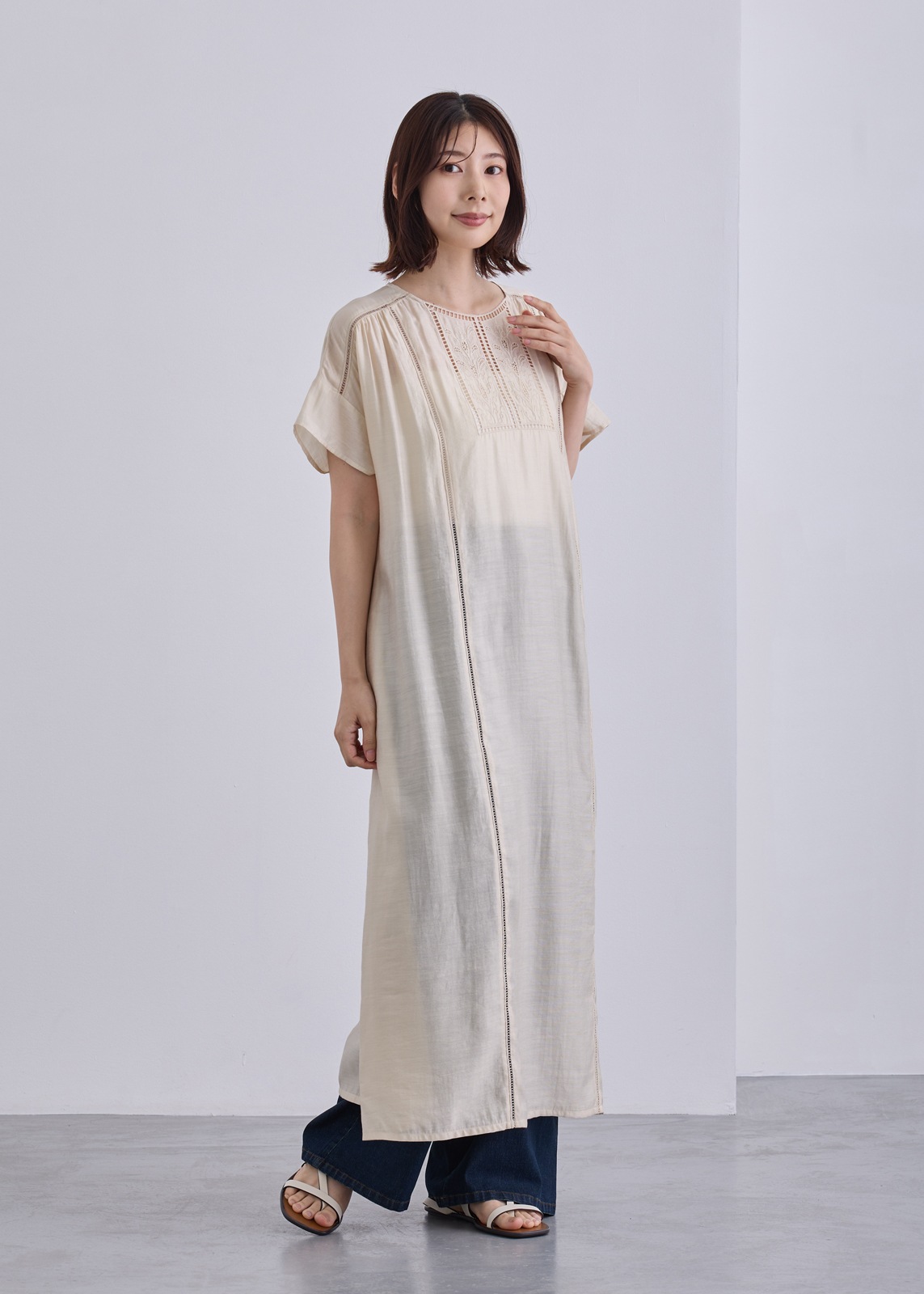 【KOOS】カット レース ワンピース