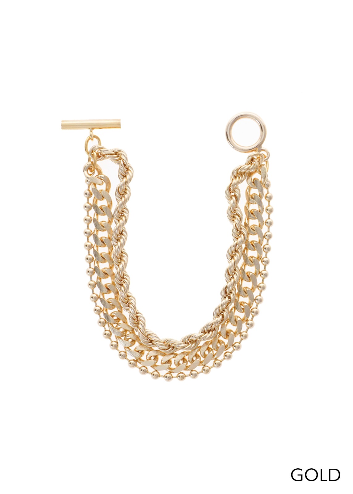 【Sea`ds Mara】レイヤー チェーン トリプル ブレスレット