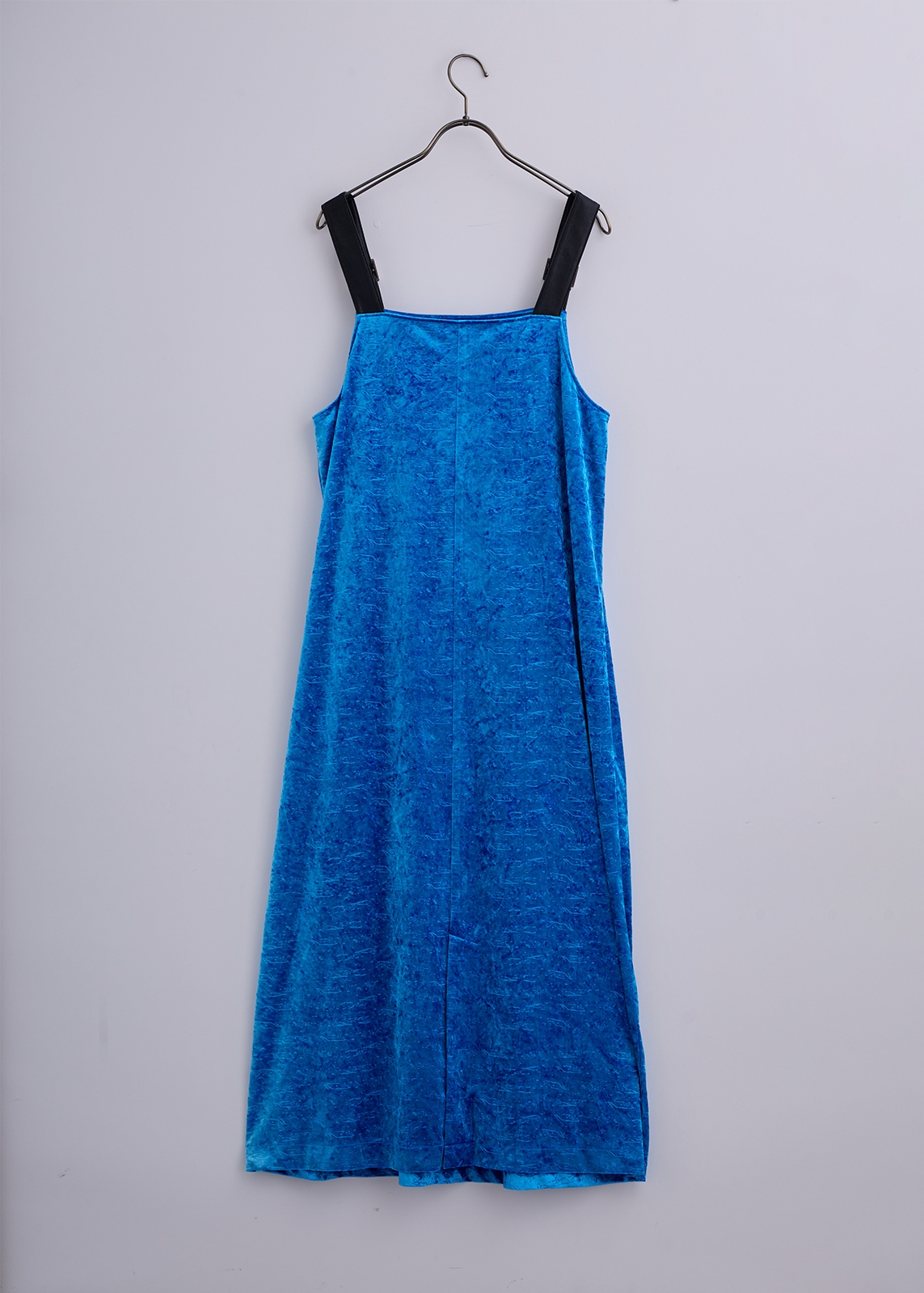 【neuf cent neuf】エンボスロゴ ベロア ジャンバースカート