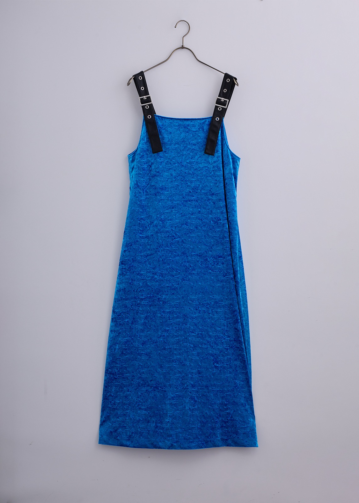 【neuf cent neuf】エンボスロゴ ベロア ジャンバースカート