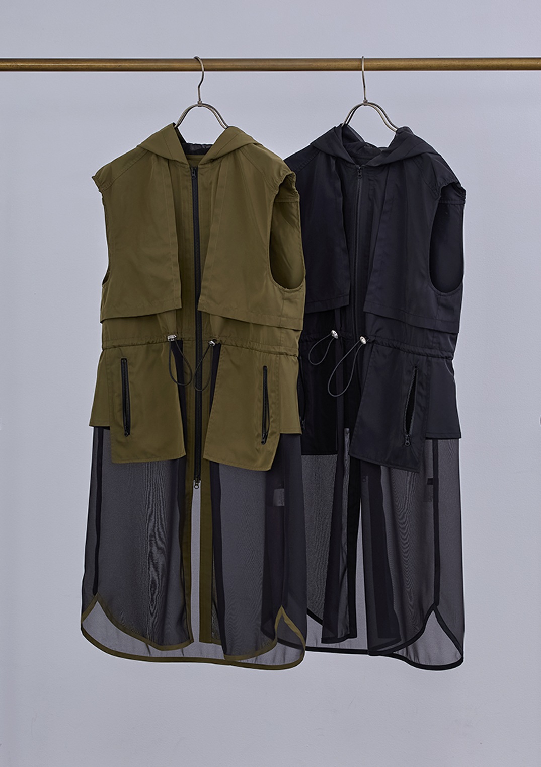 【Femicite】タフタ オーガンジー ドッキング ベスト