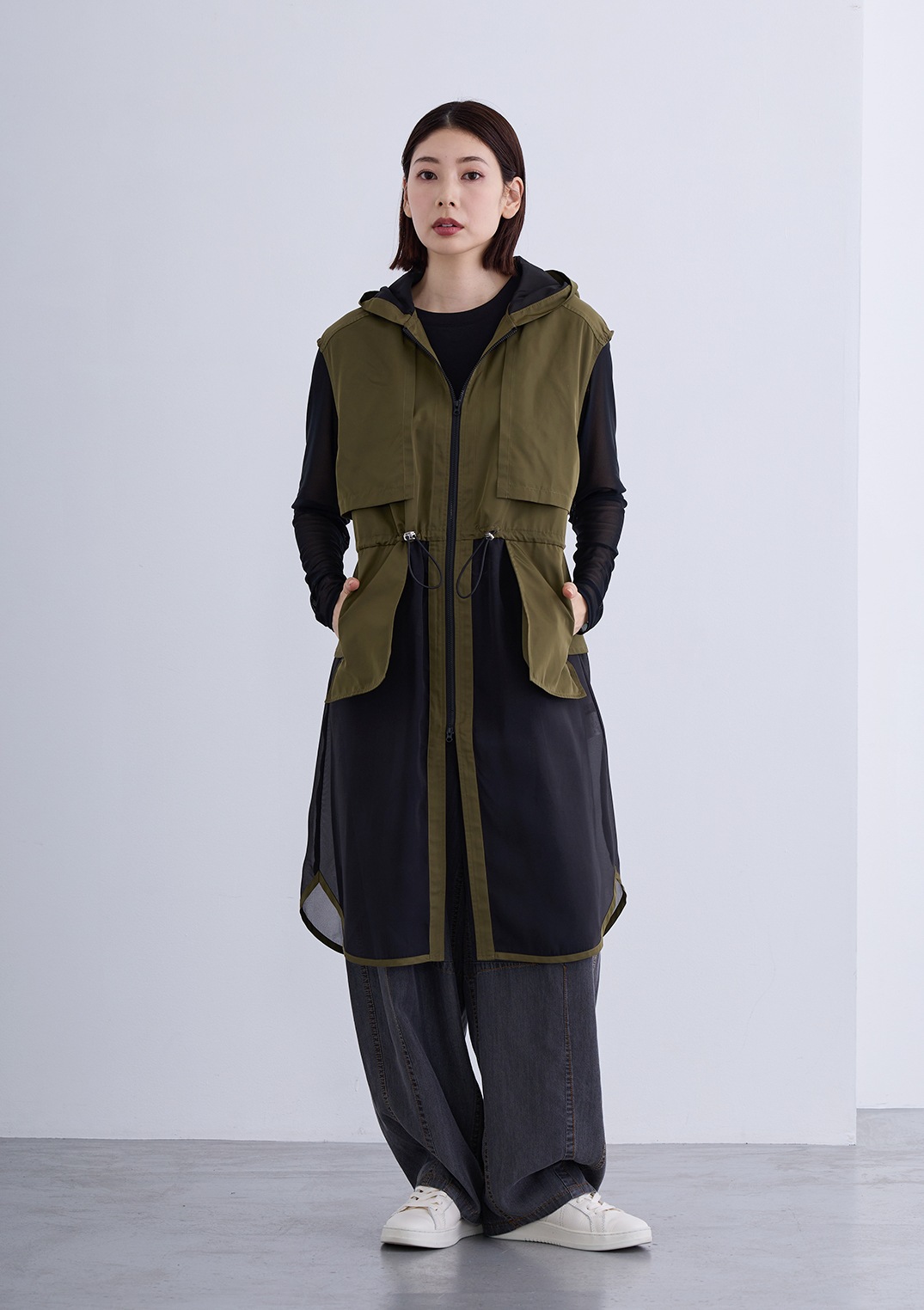 【Femicite】タフタ オーガンジー ドッキング ベスト