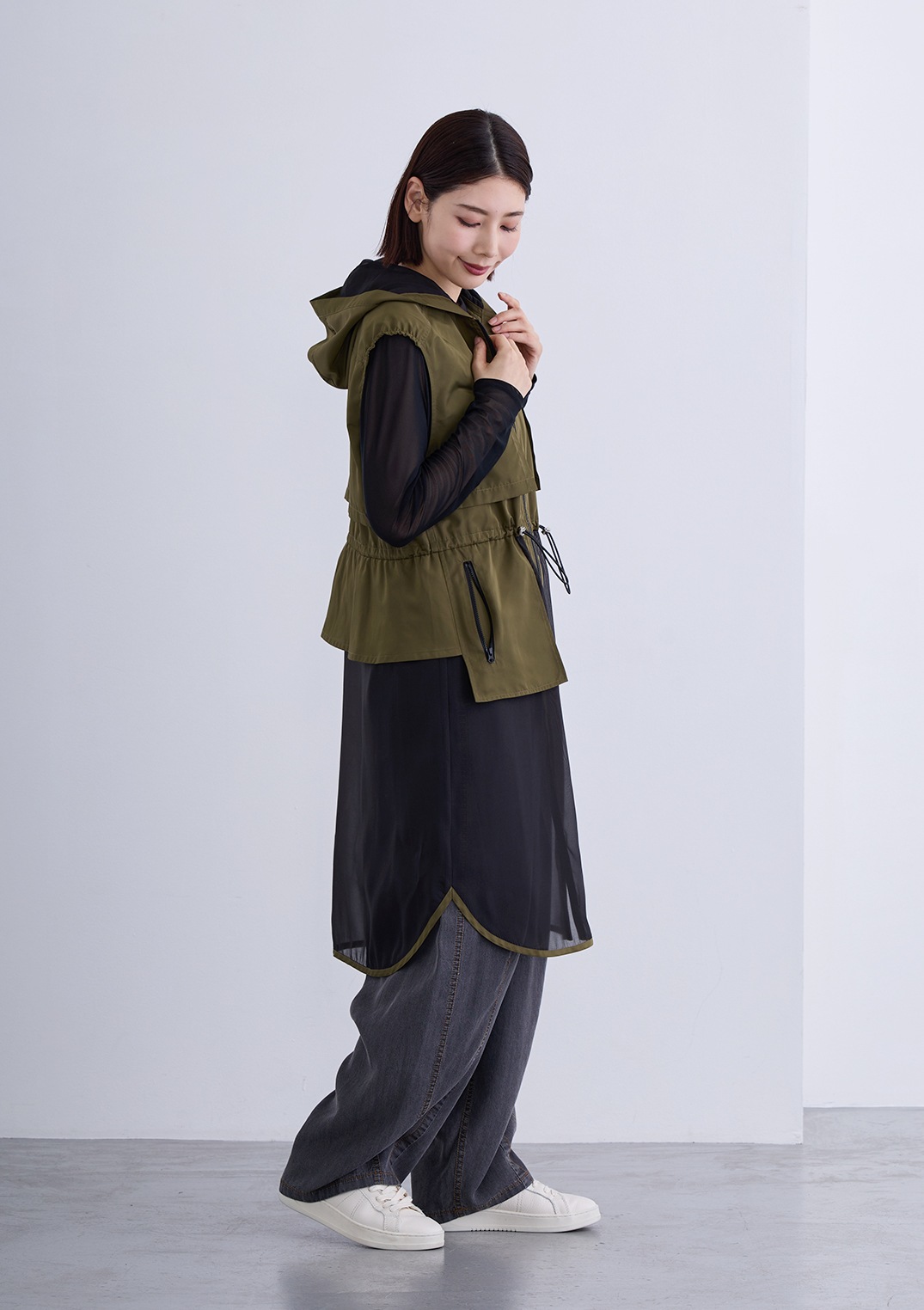 【Femicite】タフタ オーガンジー ドッキング ベスト