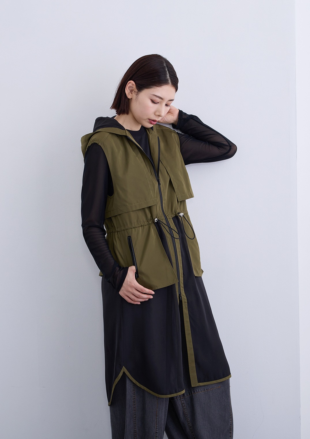 【Femicite】タフタ オーガンジー ドッキング ベスト