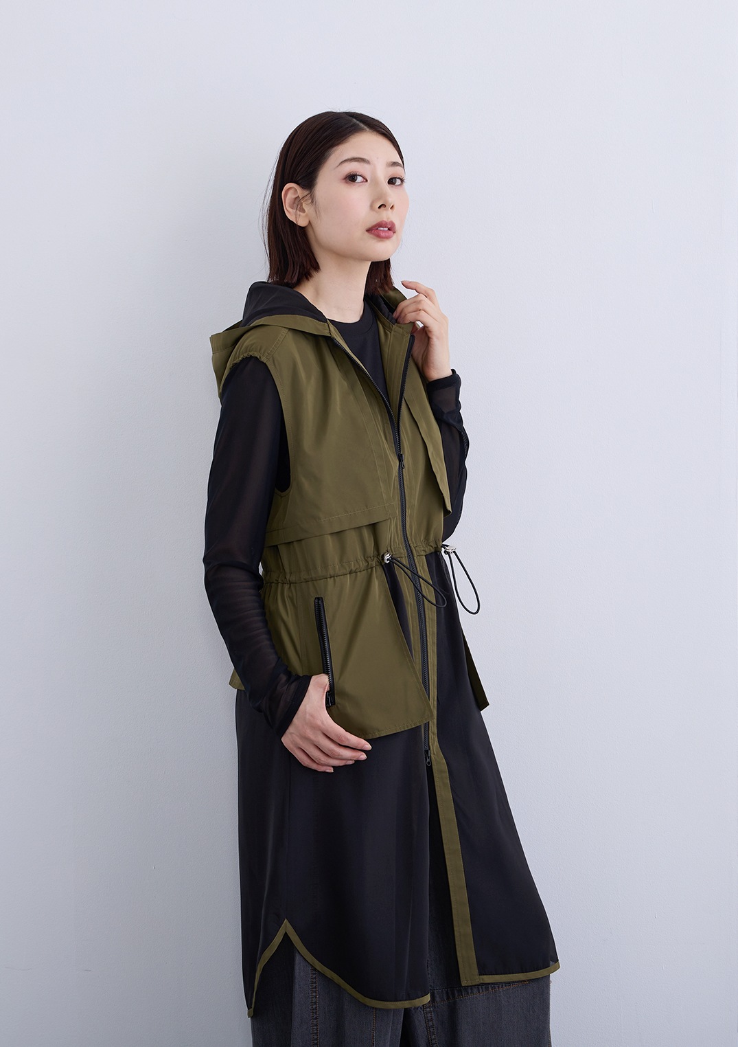 【Femicite】タフタ オーガンジー ドッキング ベスト