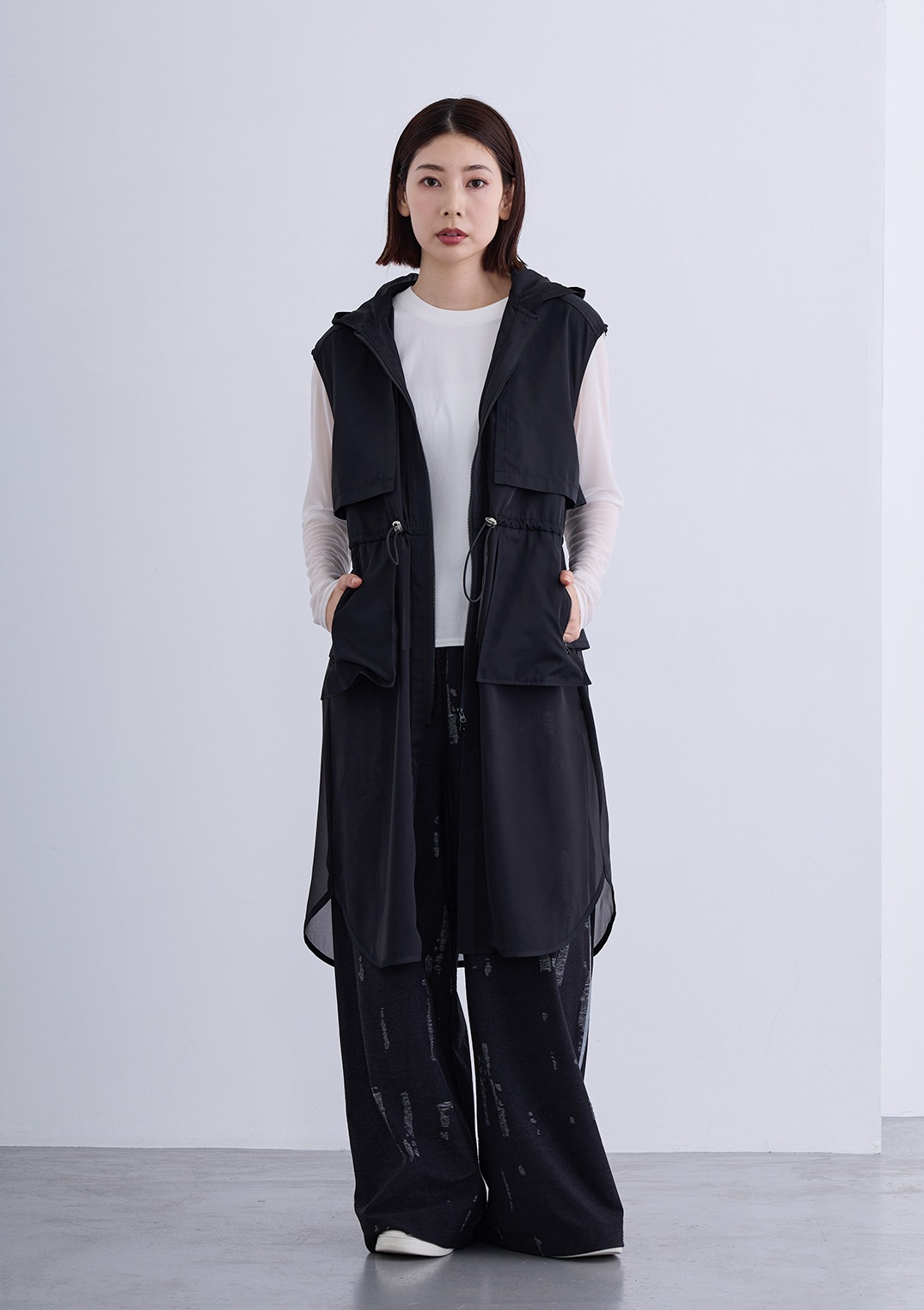 【Femicite】タフタ オーガンジー ドッキング ベスト