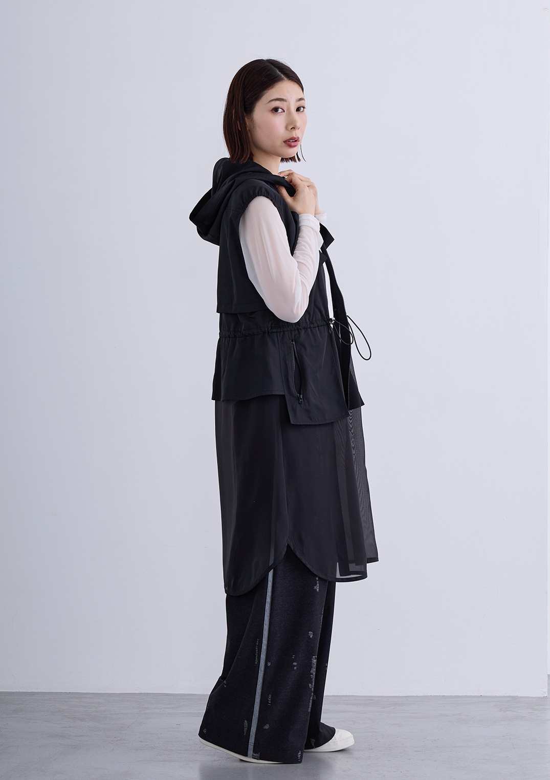 【Femicite】タフタ オーガンジー ドッキング ベスト