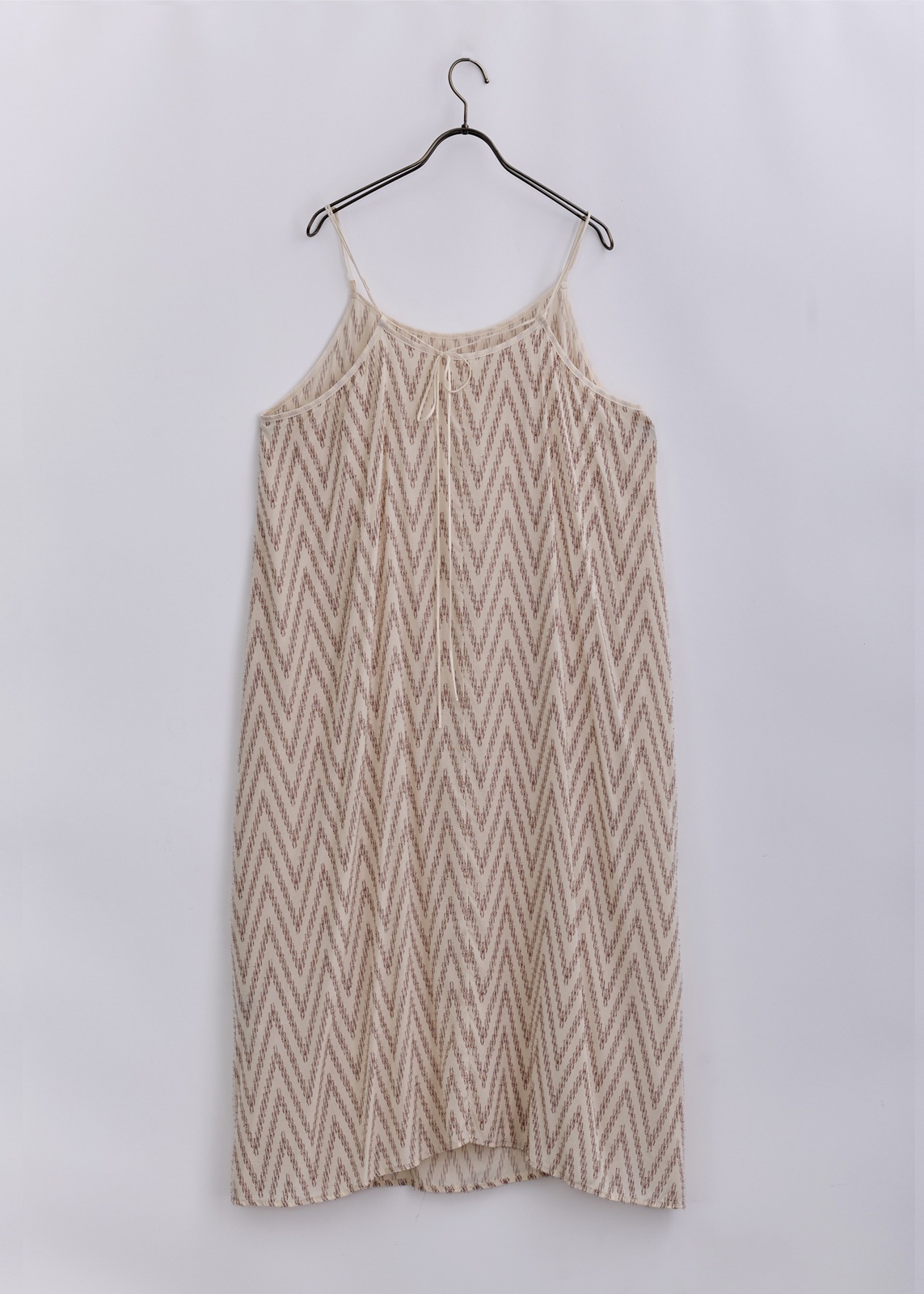 【neuf cent neuf】 シェブロンフォイルカットジャカードワンピース