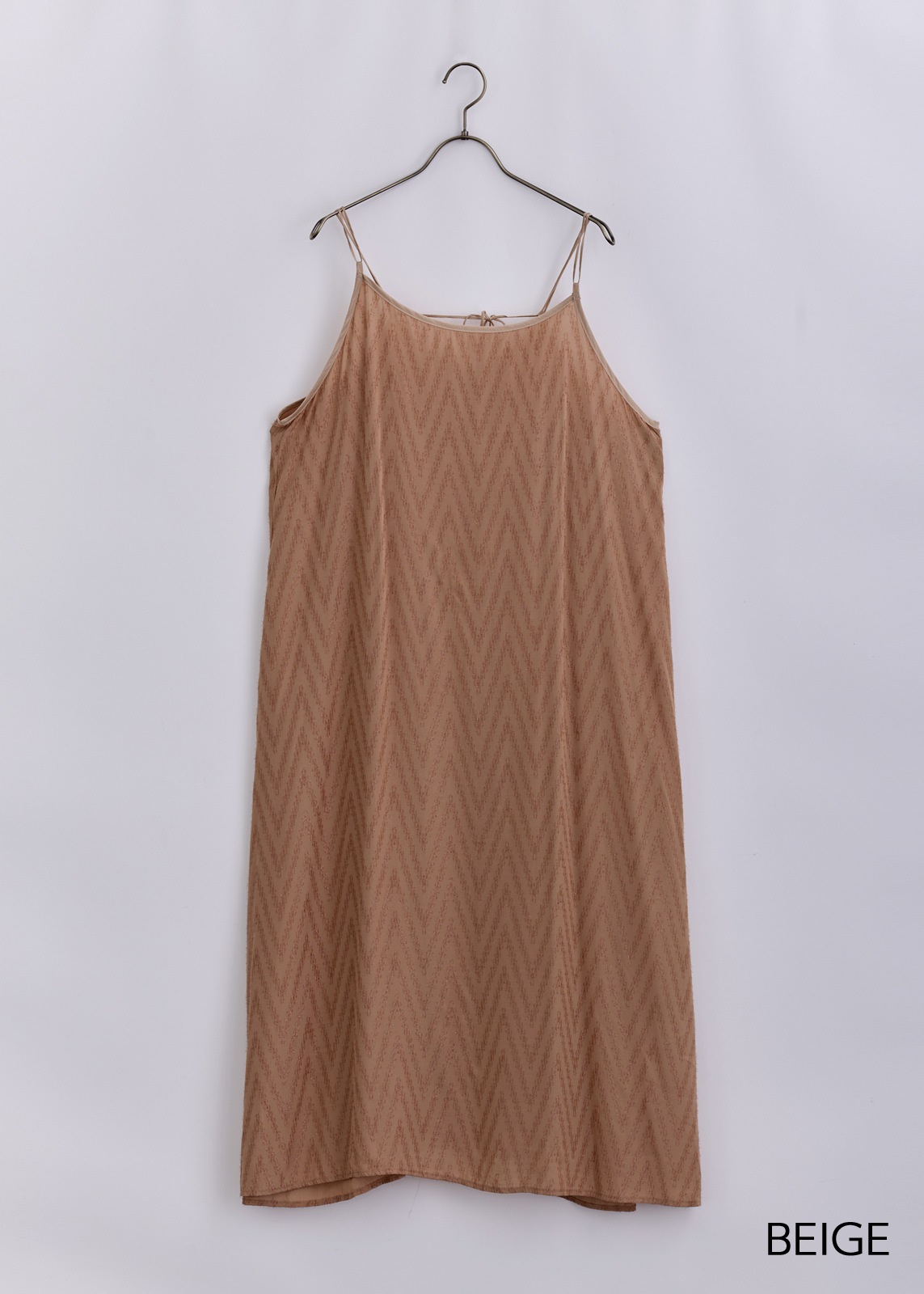 【neuf cent neuf】 シェブロンフォイルカットジャカードワンピース