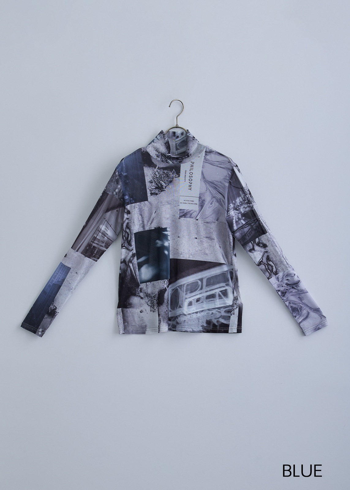 【neuf cent neuf】ハイネック コラージュフォト チュール