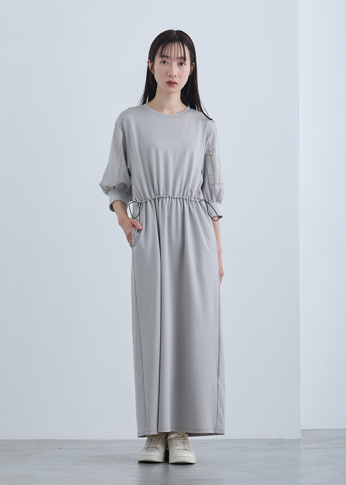 【neuf cent neuf】ミリタリー ドロスト ワンピース