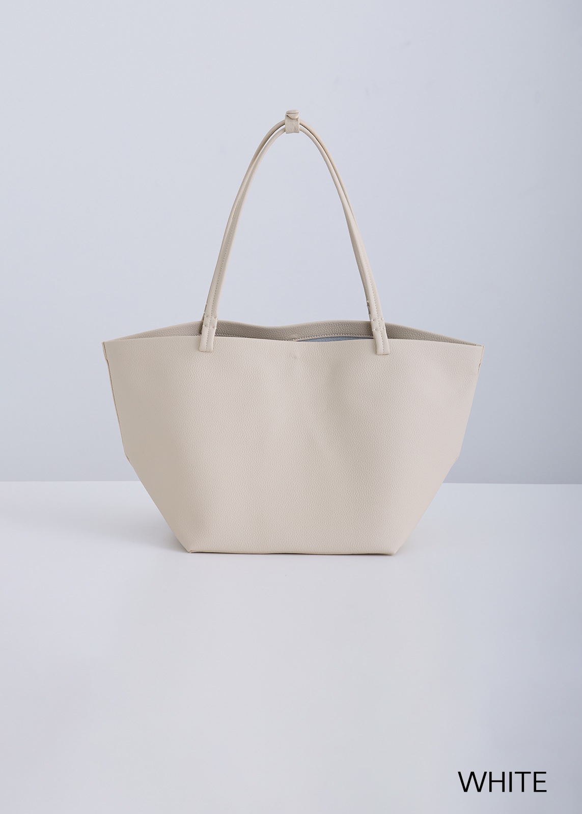 【PLUS an】ソフト レザー トート バッグ