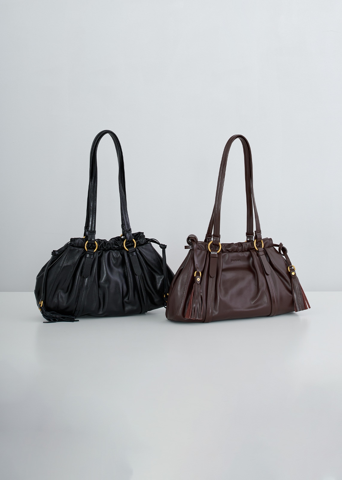 PLUS an】レザー ギャザー バッグ | NEW ARRIVAL | Cour Carre an