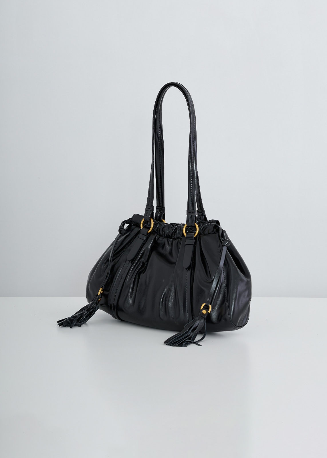 PLUS an】レザー ギャザー バッグ | NEW ARRIVAL | Cour Carre an 